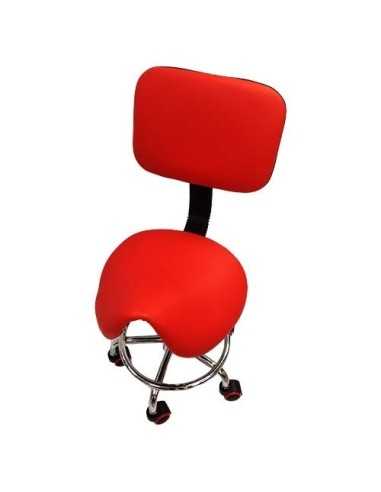 Silla 8 Pony con Respaldo Roja