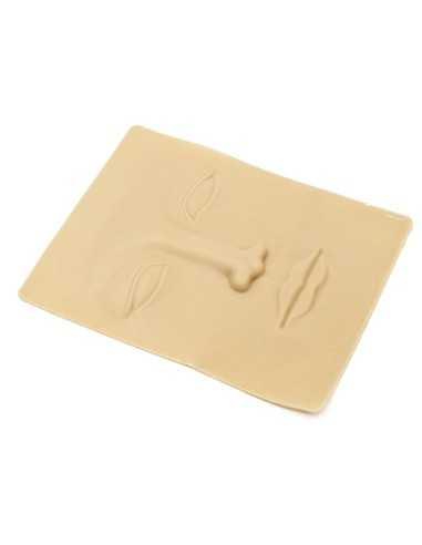 Piel sintética que imita los rasgos de un rostro humano.