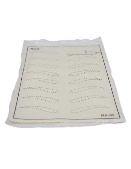 Piel sintética lisa para practicar micropigmentación.