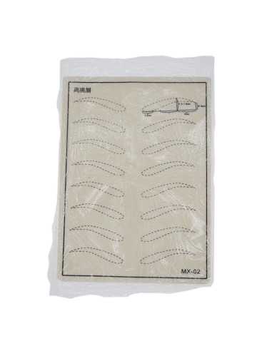 Piel sintética lisa para practicar micropigmentación.