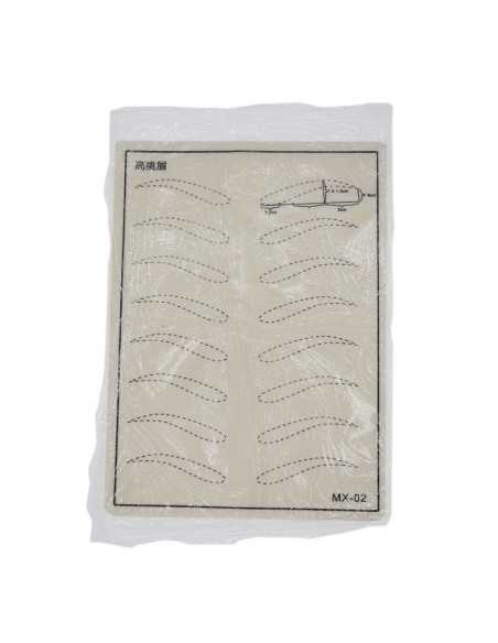 Piel sintética lisa para practicar micropigmentación.