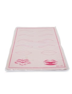Piel sintética lisa para practicar micropigmentación.