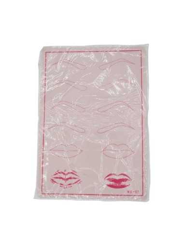 Piel sintética lisa para practicar micropigmentación.