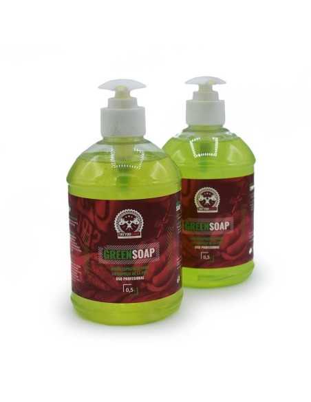 Jabón Green Soap Pequeño Tattoo Shop 500 ml (Con BETAINE)
