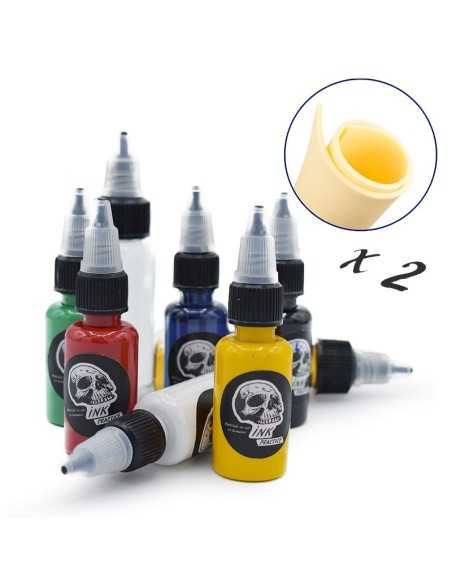 Set Tintas prácticas Nº 2, 6 x 1/2oz, 2 x 1oz, Piel x 2