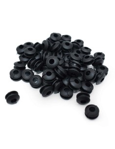Grommets negros, 200uds