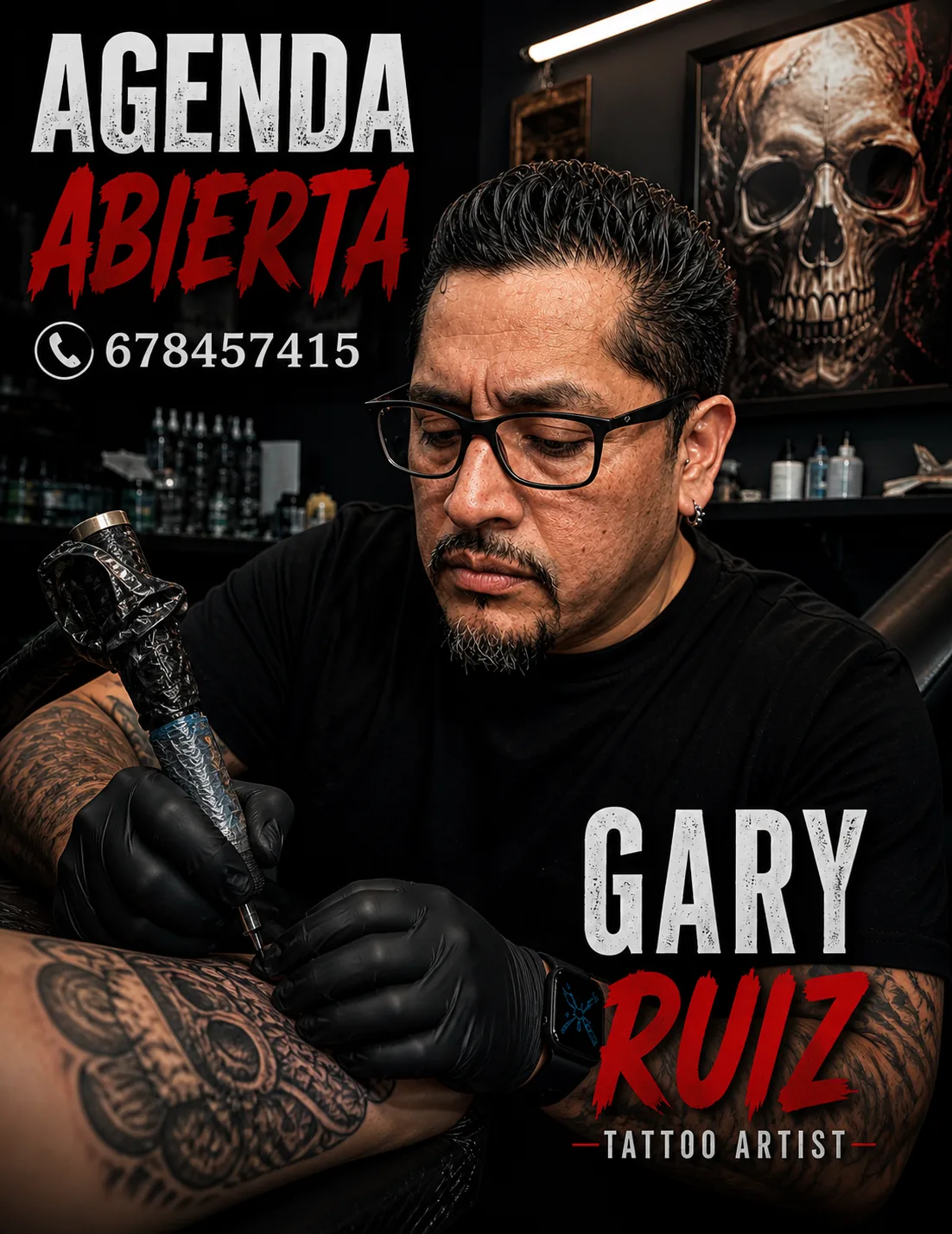Gary Rubén Ruiz mazuelos, tatuador en Madrid