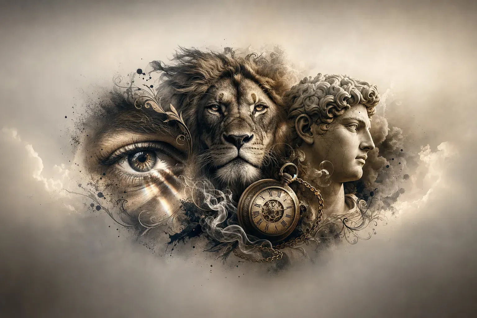 Escena artística representando el estilo de tatuaje Realismo
