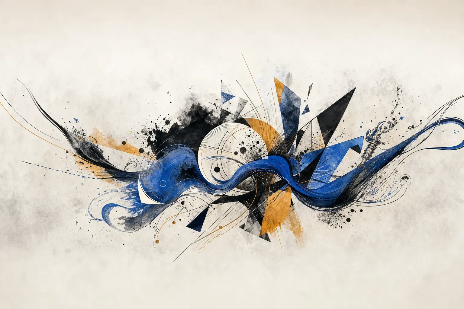 Escena artística representando el estilo de tatuaje Abstracto
